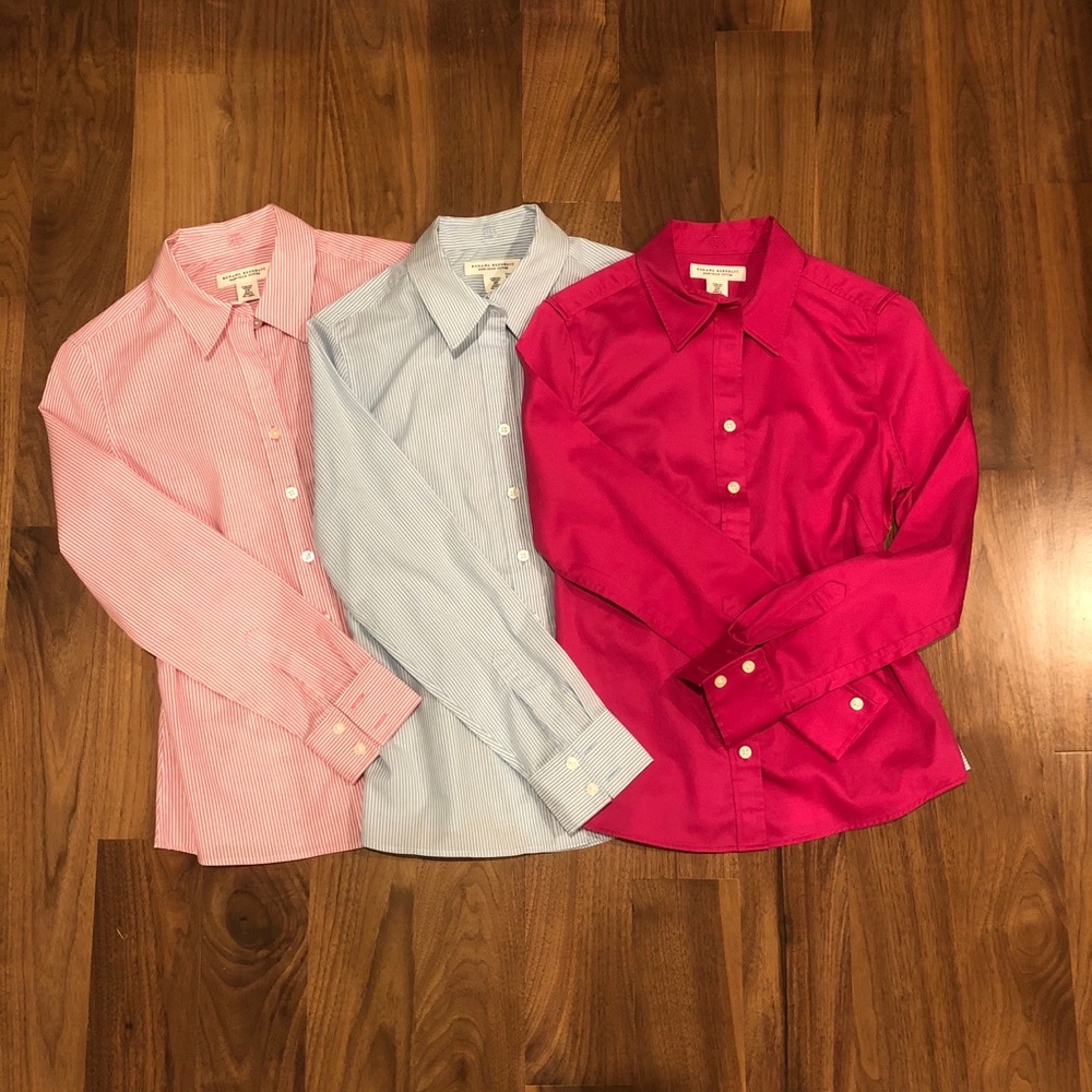 BANANA REPUBLIC WOMEN DRESS SHIRTS 3 SETS SZ 2p 4p